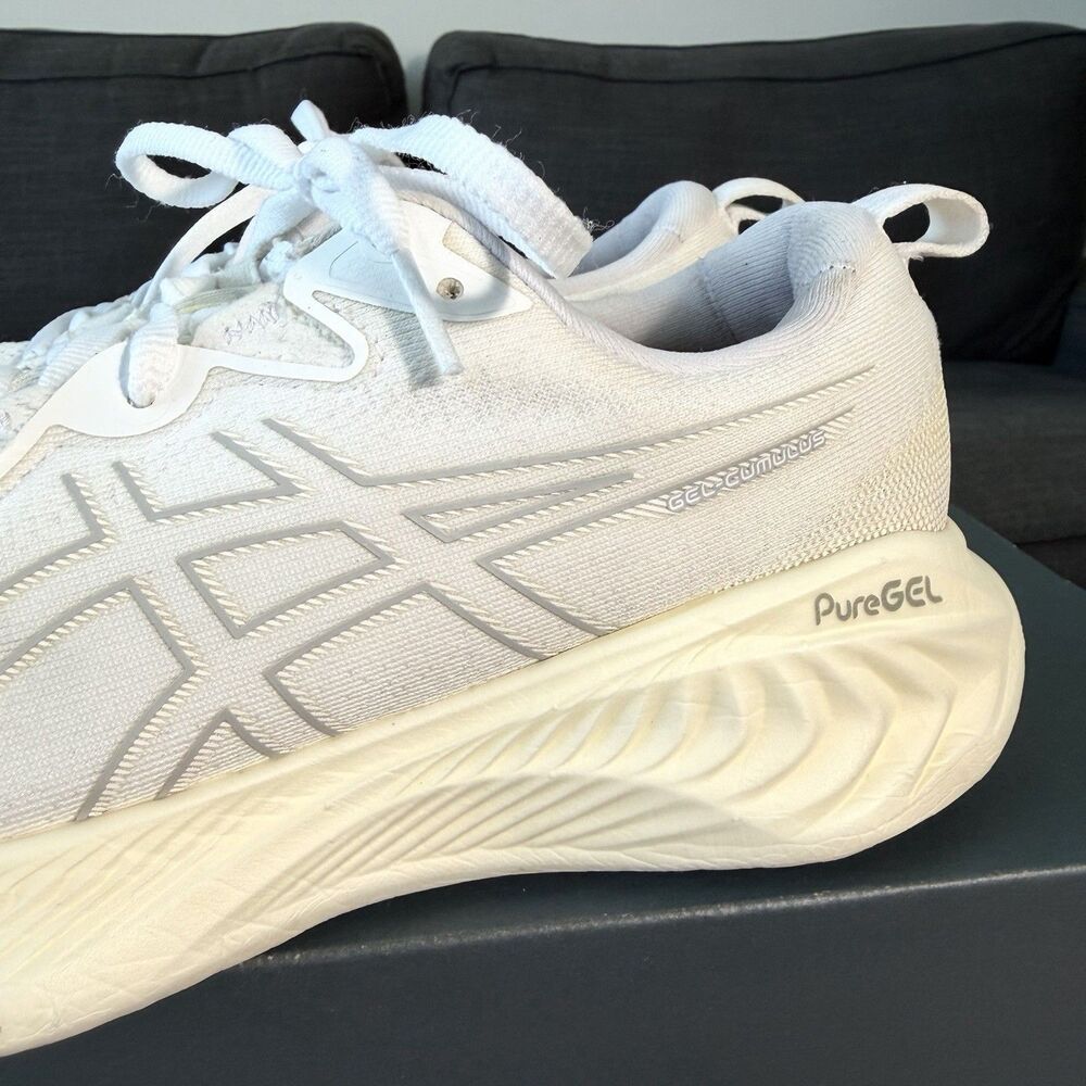 ASICS Gel-Cumulus 25 White Gum Running Shoes 1012B441 Women's Size 8.5 - Picture 8 of 12